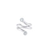 Elli Earrings Ear Cuff Single Crystals 925 Silver, Sterling Silver,