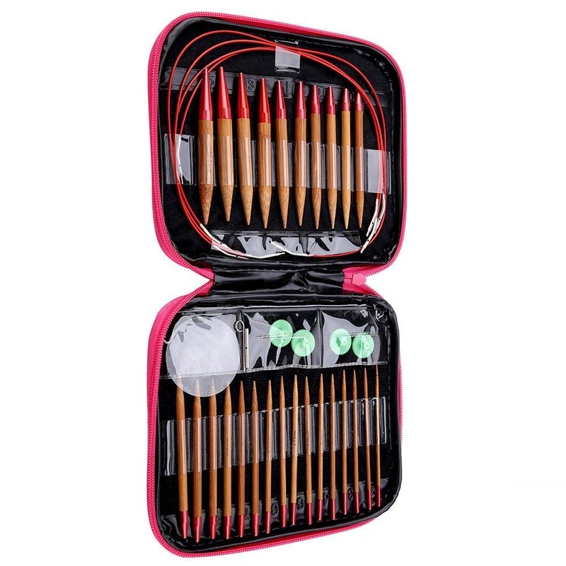 13 Pairs of Interchangeable Bamboo Knitting Needle Set, 2.75 mm