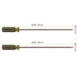 6 PCS 15.7 Inch Long Screwdriver, Long Screwdrivers Set 3 Flat Head and 3 Cross Phillips Screwdrivers Magnetic Screwdriver Set with Cushioned Handle