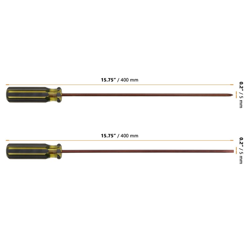 6 PCS 15.7 Inch Long Screwdriver, Long Screwdrivers Set 3