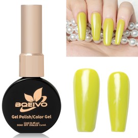 BQEIVO Granny Smith Gel Nail Polish Spring and Summer Edition 12 ml Refreshing and comforting dopamine candy color Cured with UV lamp Ideal for manicure, and nail art