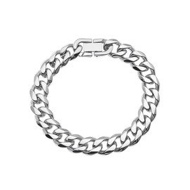 Silver Bracelets for Men Cuban Link Chain Stainless Steel,Silver Chain for men/women7.5in