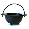 Cast Iron Cauldron w/Handle, Ideal for smudging, Incense Burning, Ritual