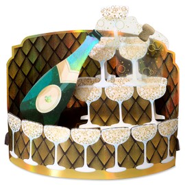 Papyrus Blank Pop-Up Card for Weddings, Engagement, Anniversary and all Occasions (Champagne Toast)