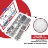 188pcs 304 Stainless Steel Lock Nut Assortment Kit Perfect for