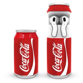 Coca-Cola Wireless Earbuds with Can Shaped Charging Case - Color: Coca-Cola