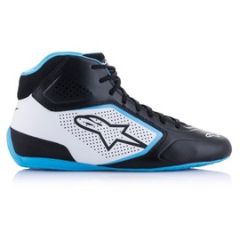 Alpinestars TECH-1 K START V2 SHOES - BLK WHT LT BLUE - 11