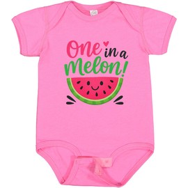 inktastic 1 in a Melon Watermelon Graphic Baby Bodysuit Newborn Raspberry 456ee