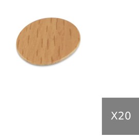 Round Stickers for Hole Furniture Floor Cupboards Desks - Covers for Coloured Screws - Pack of 20