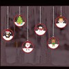 Articlings 12 Christmas Picture Baubles Window Stickers, Winter Holiday Clings,