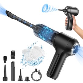 Journeyside Mini Handstaubsauger, Akku Handstaubsauger 120W, Handstaubsauger Kabellos 9K /12K PA,Mini Auto Staubsauger mit Typ-C-Aufladung, HEPA-Filterung, 2 Stufen, für Haus, Auto, Tierhaare