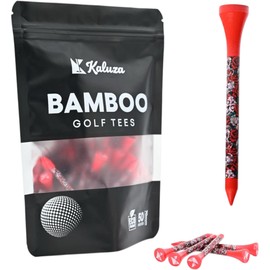 Kaluza Bamboo Golf Tees 70mm (50 Pcs) Strong Eco-Friendly Biodegradable