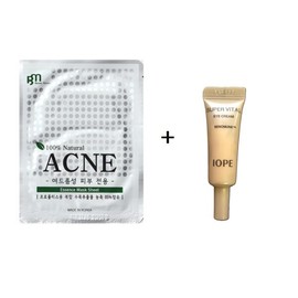 IOPE 아크네마스크5장 + 아이오페 슈퍼바이탈 아이크림 3mlx15개 Acne Mask 5 Sheets + Iope Super Vital Eye Cream 3ml x 15 Packs