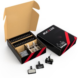 BUCKLOS 25PC Bike Disc Brake Pads for TRP Tektro Shimano MT200 Deore Br-M575 M525 M515 T615 T675 M505 M495 M486 M485 M475 M465, Bicycle Disk Brakes Pads for MTB/Ebike/Road Bike/Scooter(Resin)