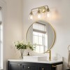 Mecgirn 3 Light Gold Vanity Lights for Bathroom, Bathroom Light