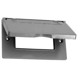 Sigma Electric 14249 Gray Sigma Horizontal Gfci Outlet Cover Wp 2-13/16 "X4-9/16 X2 Al 1 Gang Shrinkwrap, No Size