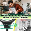 10X 30X Large Floor Magnifying Glass with Light and Stand,36