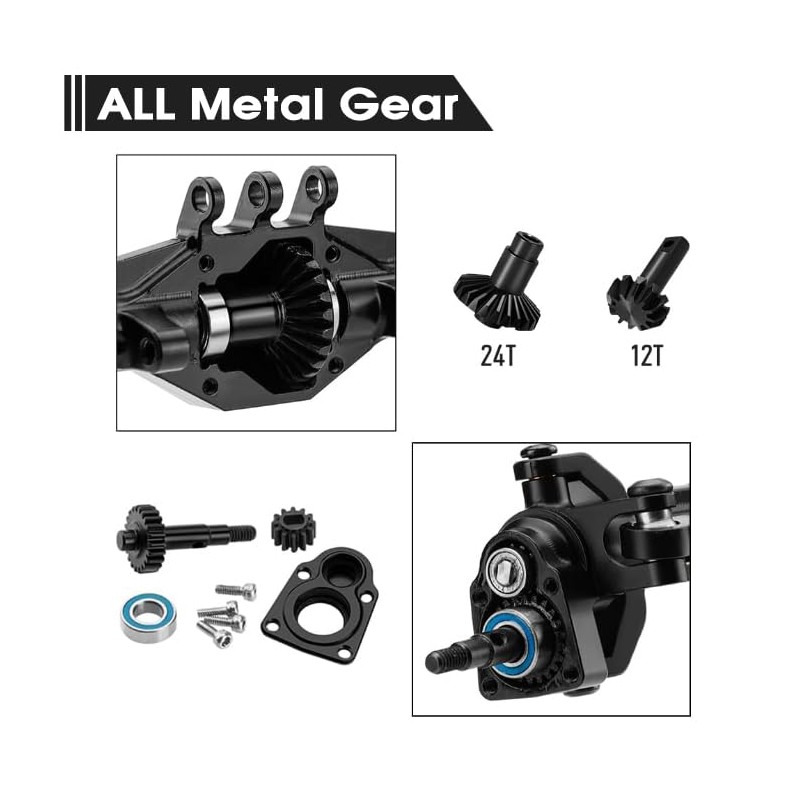 GLOBACT for TRX4M Axles Widend 10mm Brass Axles Set with