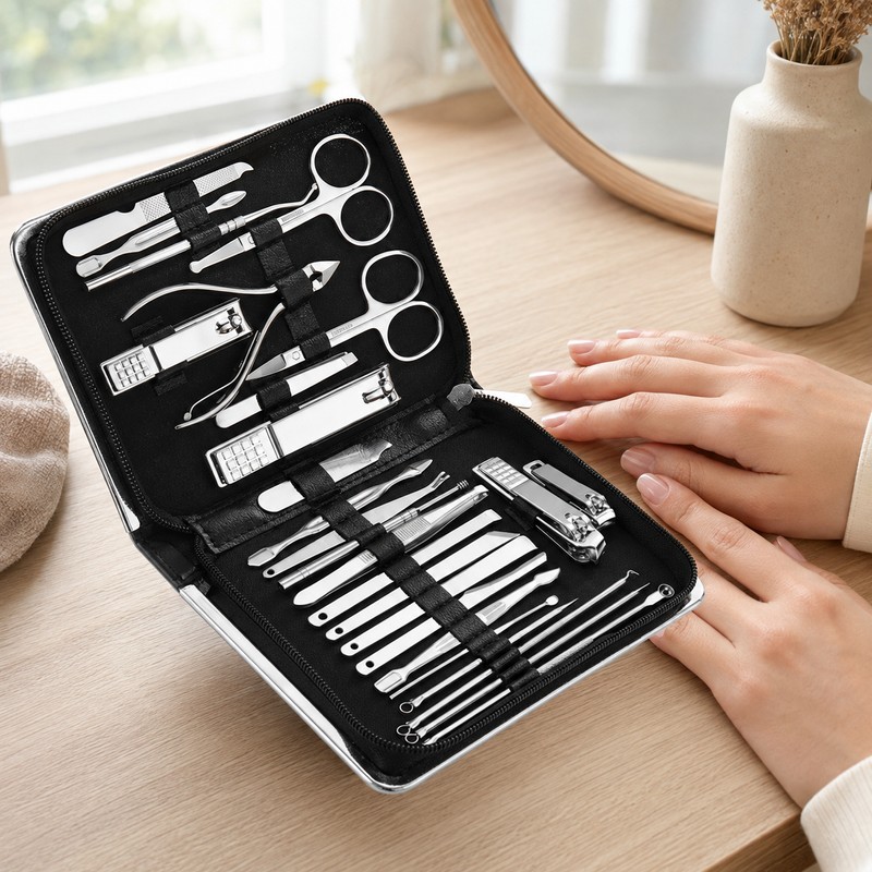 26-Piece Manicure Set for Nail and Cuticle Care – Stainless