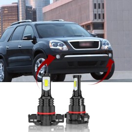 CHUSYYRAY 2pc 5202 WHITE LED Bulbs Fog Light For GMC Acadia 2007 2008 2009 2010 2011 2012