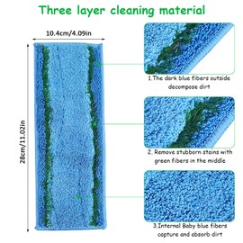 Pack of 10 washable mop pads for Braava Jet M6 (m6134), microfibre cleaning pads, mop replacement accessories, reusable wet mopping pads