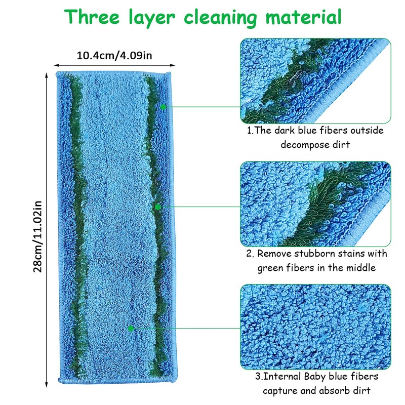 Pack of 10 washable mop pads for Braava Jet M6