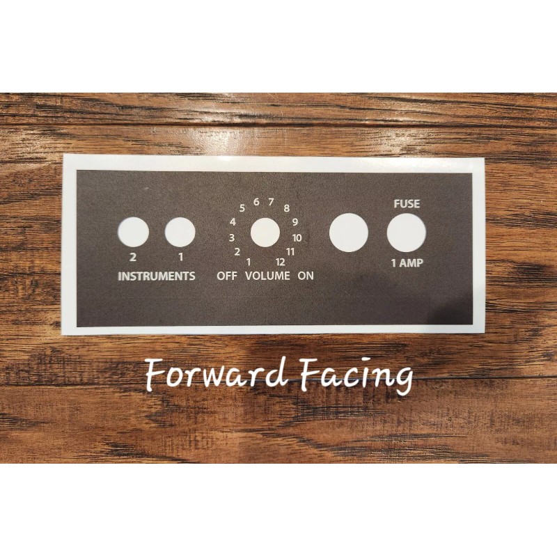 FENDER 5F1 CHAMP FACEPLATE OVERLAY DECAL - REAR BLACK