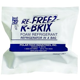 Boxes Fast BFRB7 Re-Freez-R-Brix Cold Bricks, 4 1/2" x 2" x 1 1/2", Long Lasting, Reusable Foam Refrigerant, White (Pack of 48)