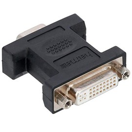 Hama VGA - DVI adapter (VGA male to DVI female) shielded, compact adapter, black