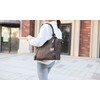MKF Collection Crossbody Tote Bag for Women - PU Leather