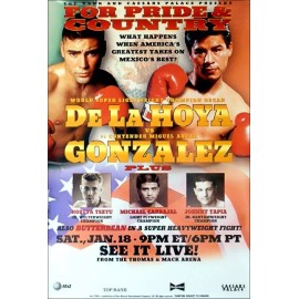 Original Oscar DeLaHoya vs. Miguel Angel Gonzalez Boxing Fight Poster