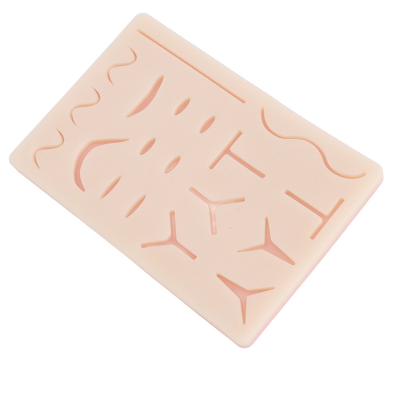 Suture Practice Pad Reusable Silicone Sature Training Skin Pad with