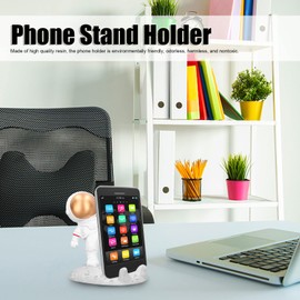 BuyWeek Handy Ständer, Astronauten Handyhalter Schreibtisch Handyständer Astronaut Figur Tisch Handyhalterung für Heimdekoration (Gold 1)