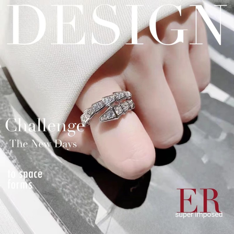 GAUEIOUR Viper Snake Ring,New Snake Shaped Ring, Light and Luxurious