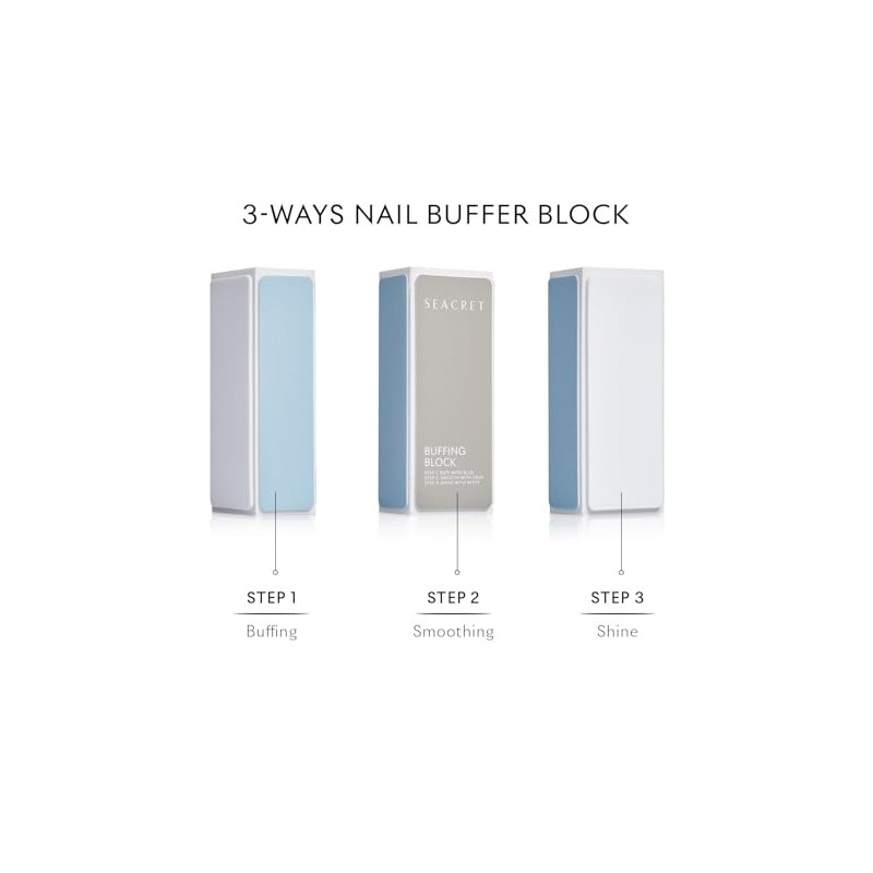 3-Way Nail Buffer Block for Salon Shine - Pack of