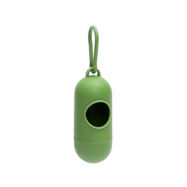 Dog Poop Bag Holder with Dog Poop Bags, Durable and Guaranteed Leakproof, Unscented, 1 Dispenser and 15 Bags, Dog Poop Bag Dispenser, Green