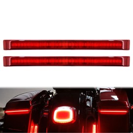 HDBUBALUS Saddlebag Tail Light LED Running Brake Sequential Turn Signal Lamp Fit for Harley Touring Street Gilde Road Gilde Road King Electra Glide Ultra Limited 2014-2022 (Color: Red)