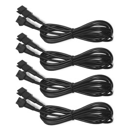 icicar 4 Pcs 60 Inch 4 Pin Extension Cord Cable for RGB Motorcycle Light, Wire for Truck Rock LED Kit, Cable for NEON Accent Underglow