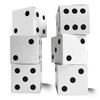6Pcs White Dice Favor Boxes 12 x 12 x 12
