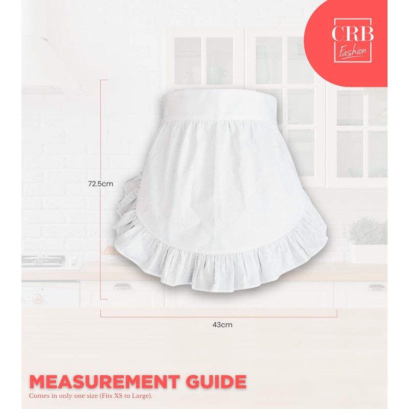 CRB Fashion Waist Apron Kitchen Cooking Restaurant 100% Cotton Bistro