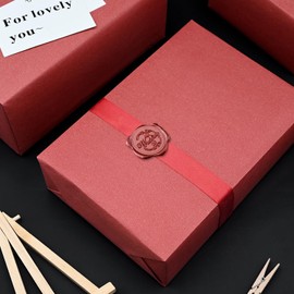 Red Wrapping Paper 5Pcs,50 * 70cm Red Kraft Wrapping Paper for Wedding Birthday Christmas Valentine's day Gift Decoration