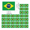 Womaha 30 Temporary Brazil Flag Tattoos Fans Face Tattoo Stickers