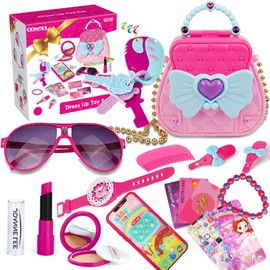 OTONOPI Makeup Toy, Makeup Set, Makeup Toy, Portable, Watch, Keys, 17-Piece Set, Non-colored, Girls, Children, Pretend Play, Present, Christmas, 17 Pieces, For Ages 6 and Up
