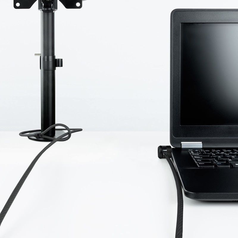 TOOQ TQCLKC0025-G Laptop Security Cable with Key 1.5 Metres Dark