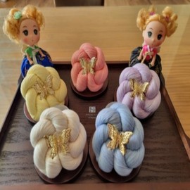 Silk thread doljabi supplies self 100th birthday table silk skein props birthday table doljabi thread 100 day table skein thread BB0333 Blue