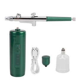 Facial Spray Airbrush Green Cordless Handheld High Pressure Nano Hydrating Skin Care Facial Oxygen Injection