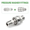 TAISHER 12PCS 304 Stainless Steel Pressure Washer Adapter Kit, Quick