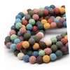 jojofuny 40pcs Volcanic Loose Beads Spacer Beads for DIY Jewelry