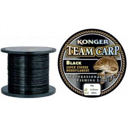 Konger Team Carp Fishing Line Black 600 m Monofilament Feeder (0.25 mm / 8.00 kg)