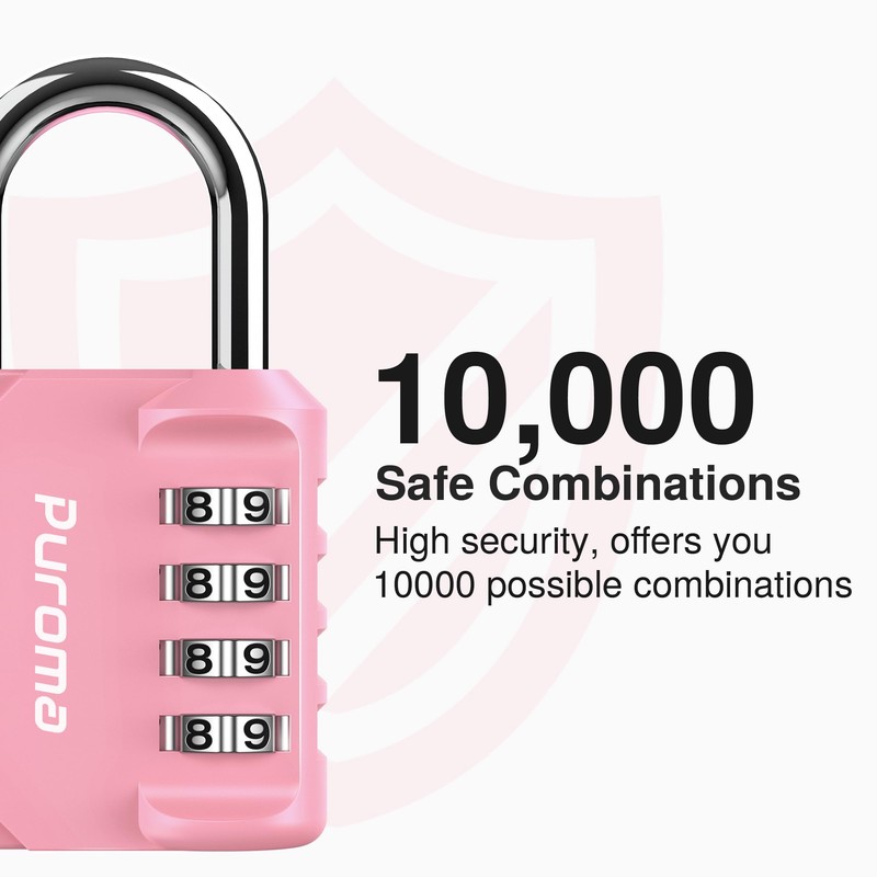 Puroma 2 Pack Combination Lock for Locker 4 Digit Outdoor